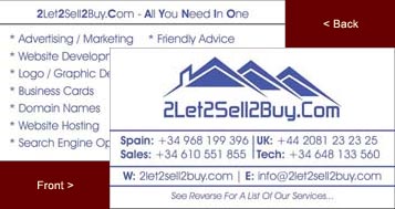 2Let2Sell2Buy Business Card